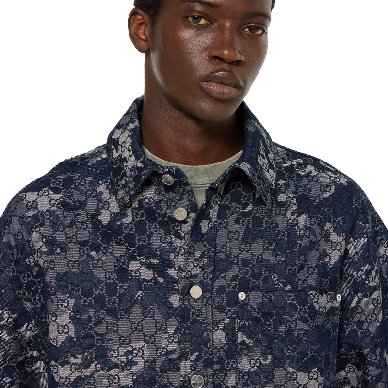 GG jacquard denim shirt 5