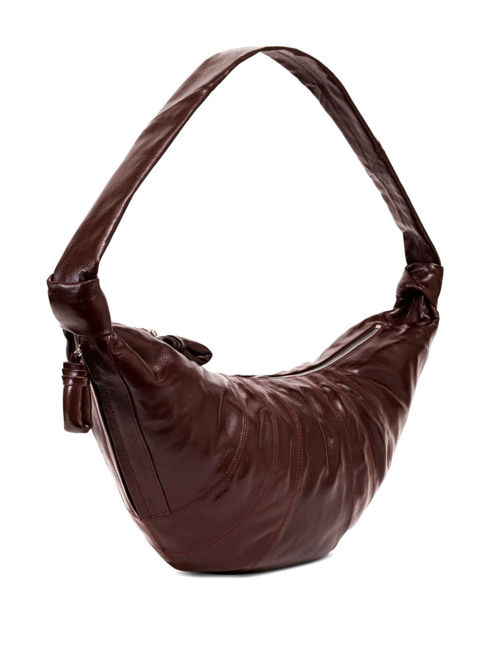 large Croissant leather shoulder bag - 4