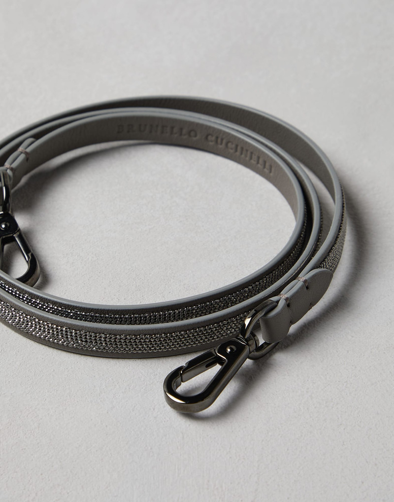 Brunello Cucinelli Precious shoulder strap in leather outlook