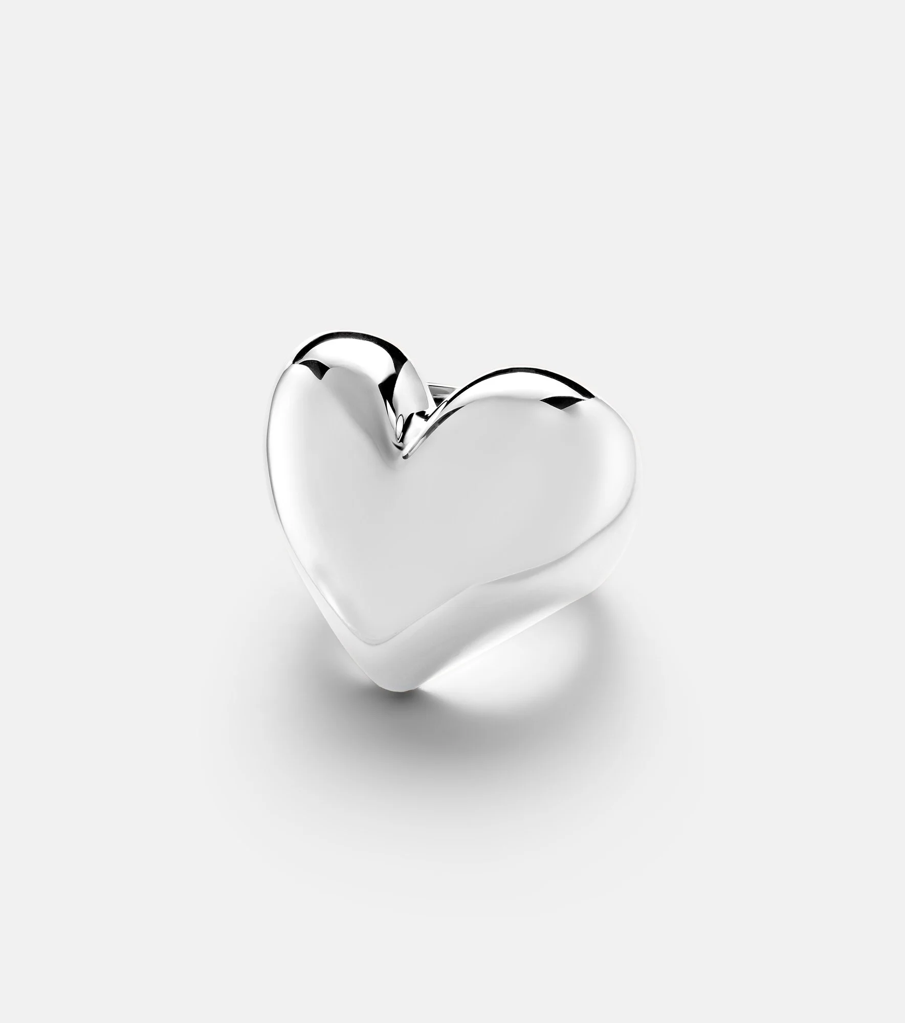 Puffy Heart silver-plated ring - 1