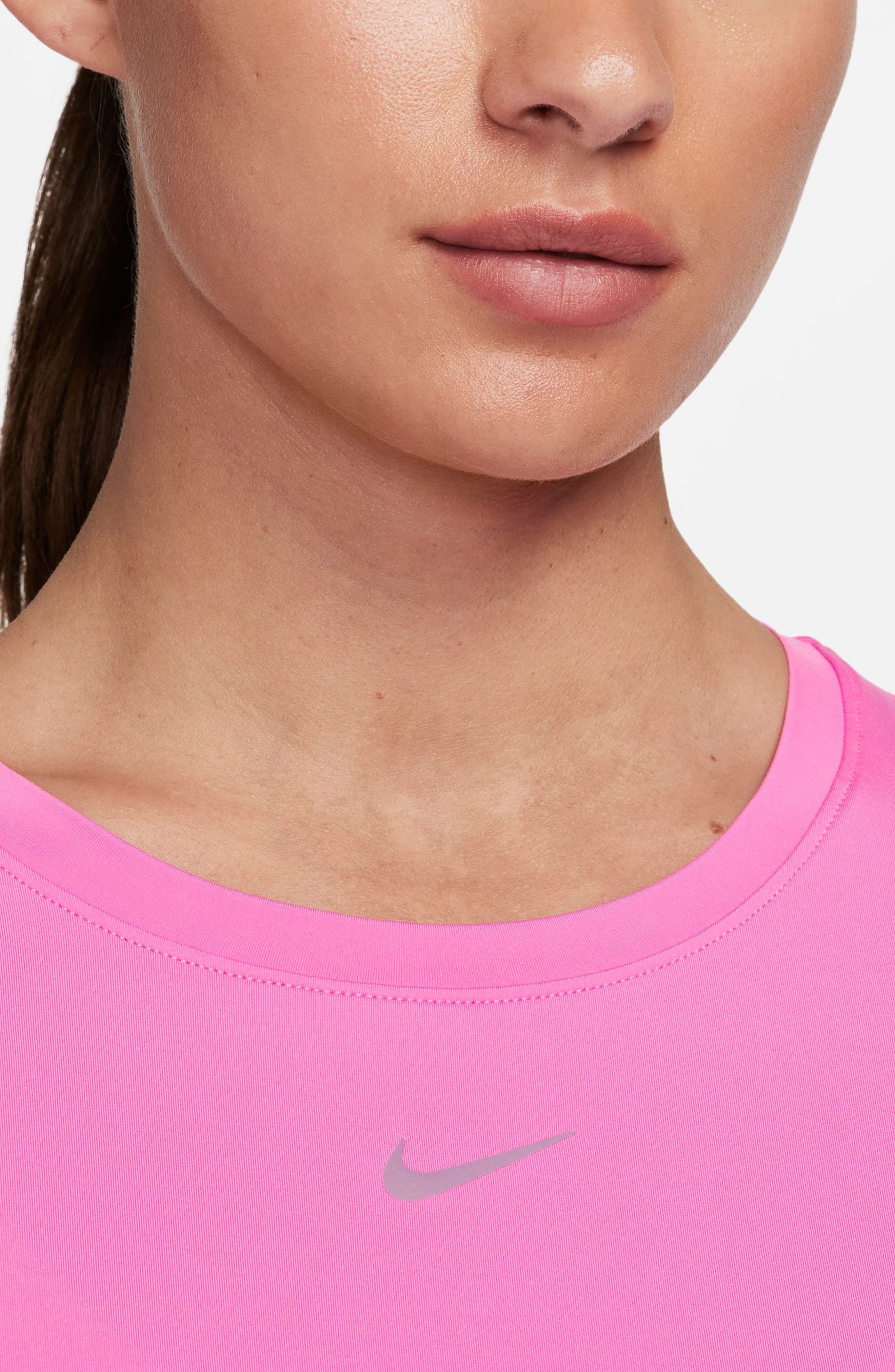 Nike One Classic Dri-FIT Training Top in 675 Plypnk/black at Nordstrom - 3