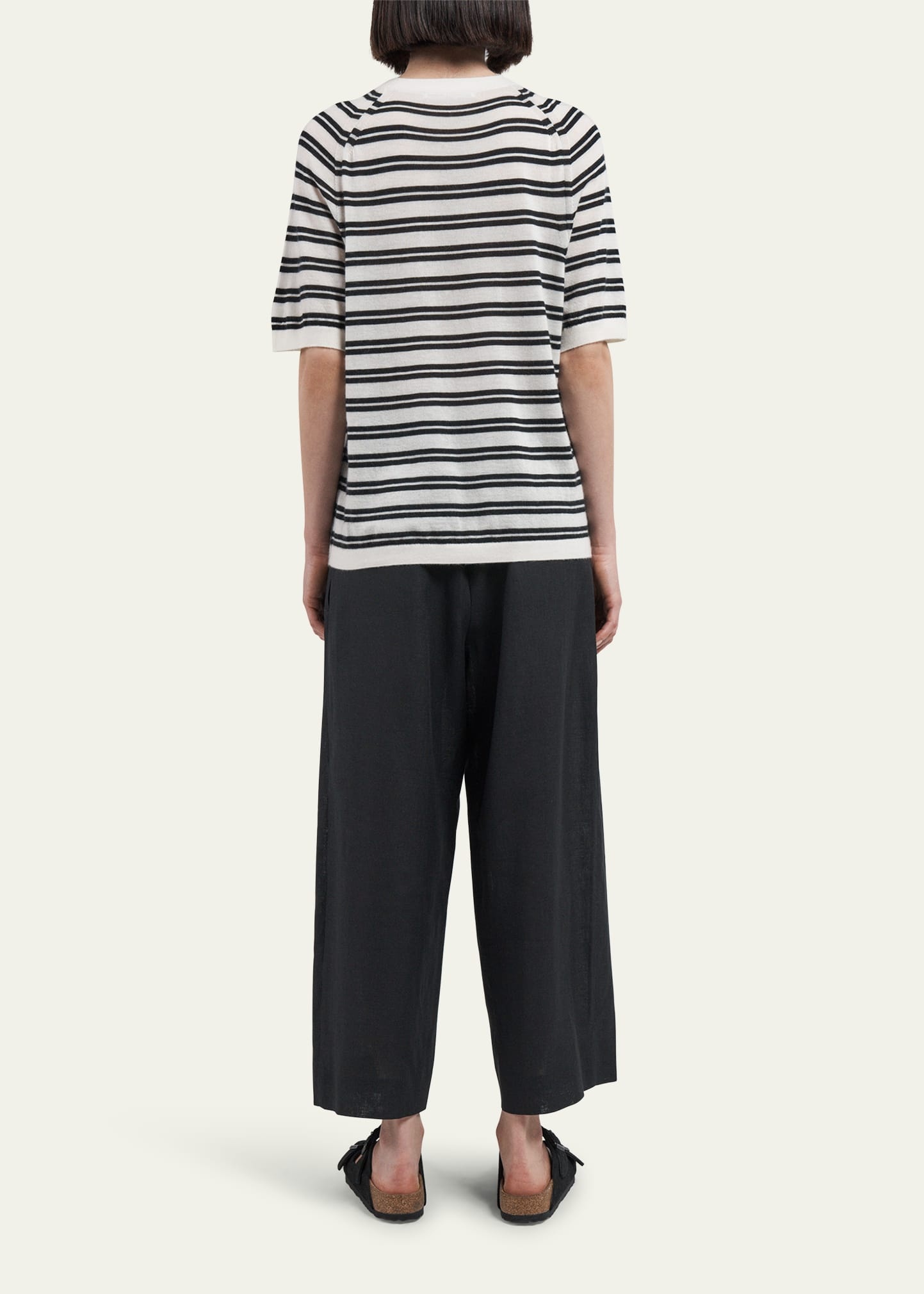 Oversized Stripe Cashmere T-Shirt - 3