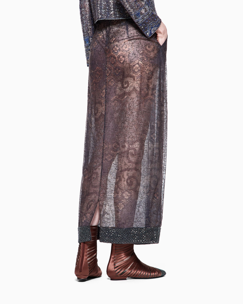 LONG SKIRT IN EMBROIDERED SILK 3