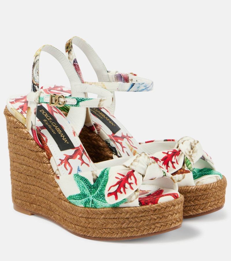 Capri Cava printed espadrille wedges - 1