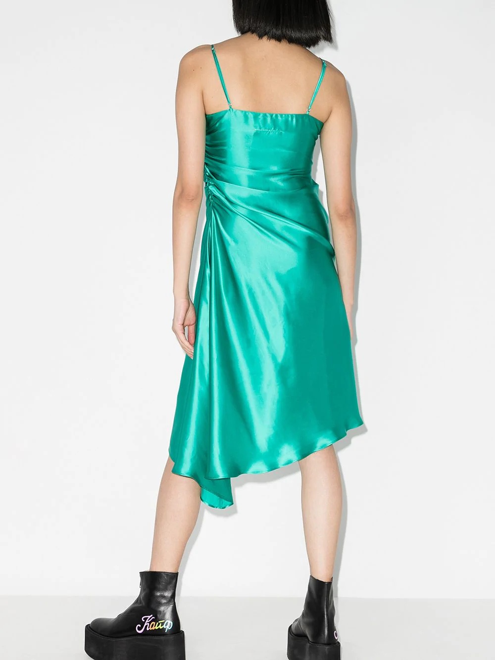 asymmetric slip dress - 3