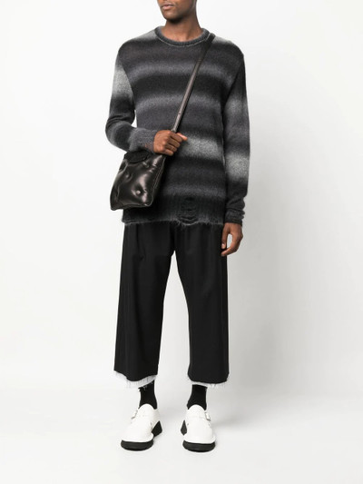 Song for the Mute stripe-print distressed-effect jumper outlook