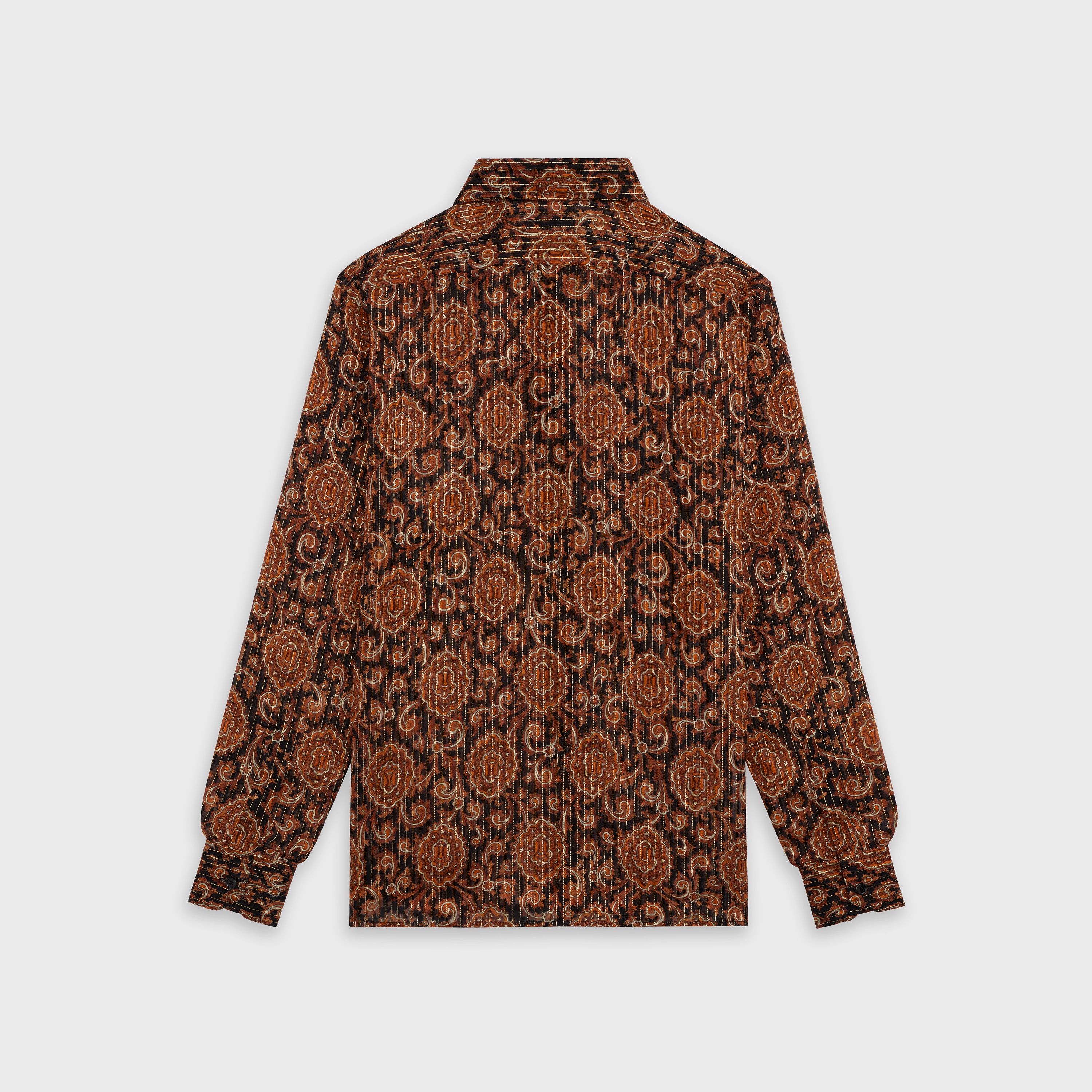 LOOSE SHIRT IN PRINTED SILK LAMÉ - 2