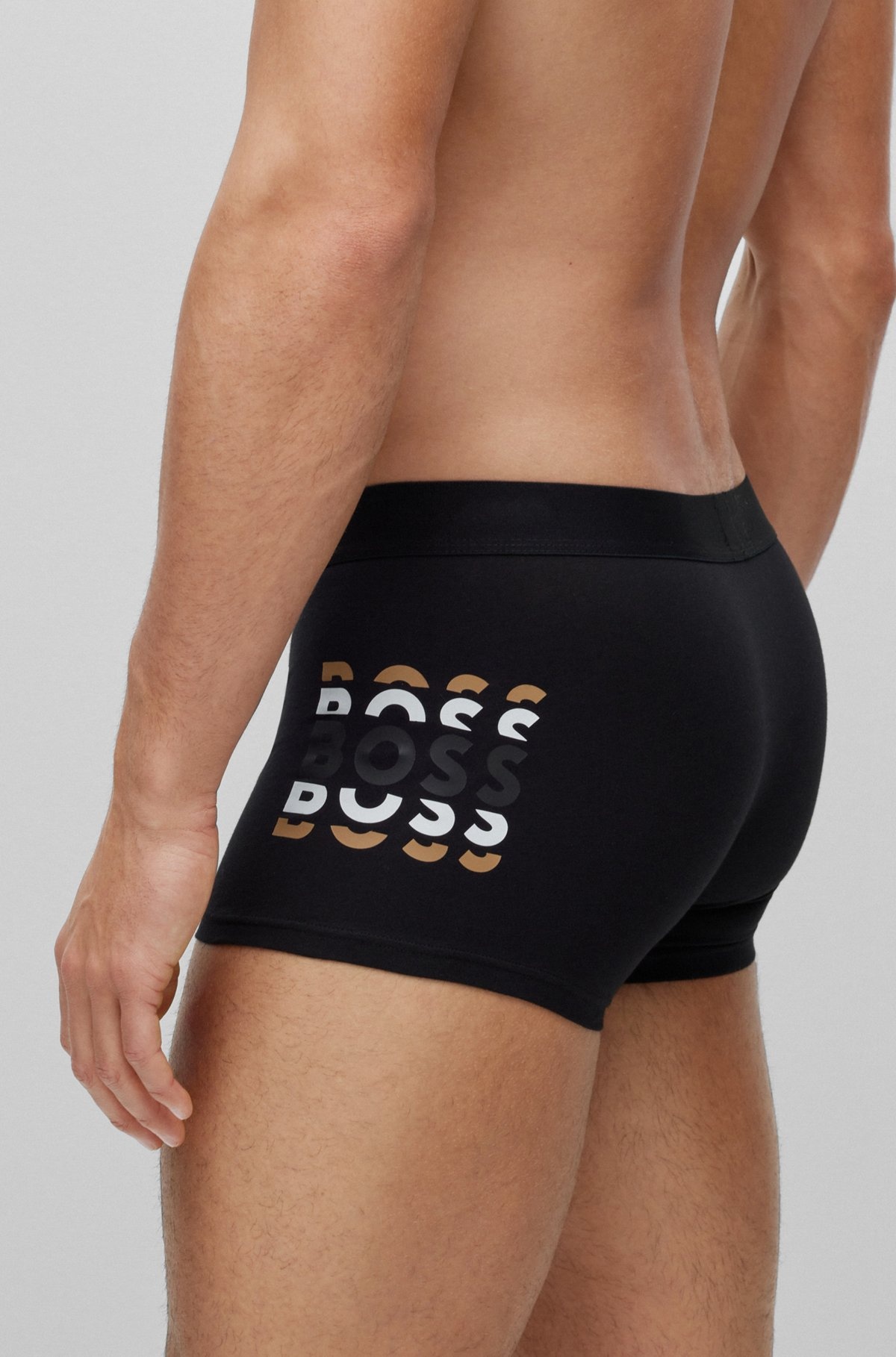 TWO-PACK OF STRETCH-COTTON TRUNKS WITH LOGO WAISTBANDS - 5