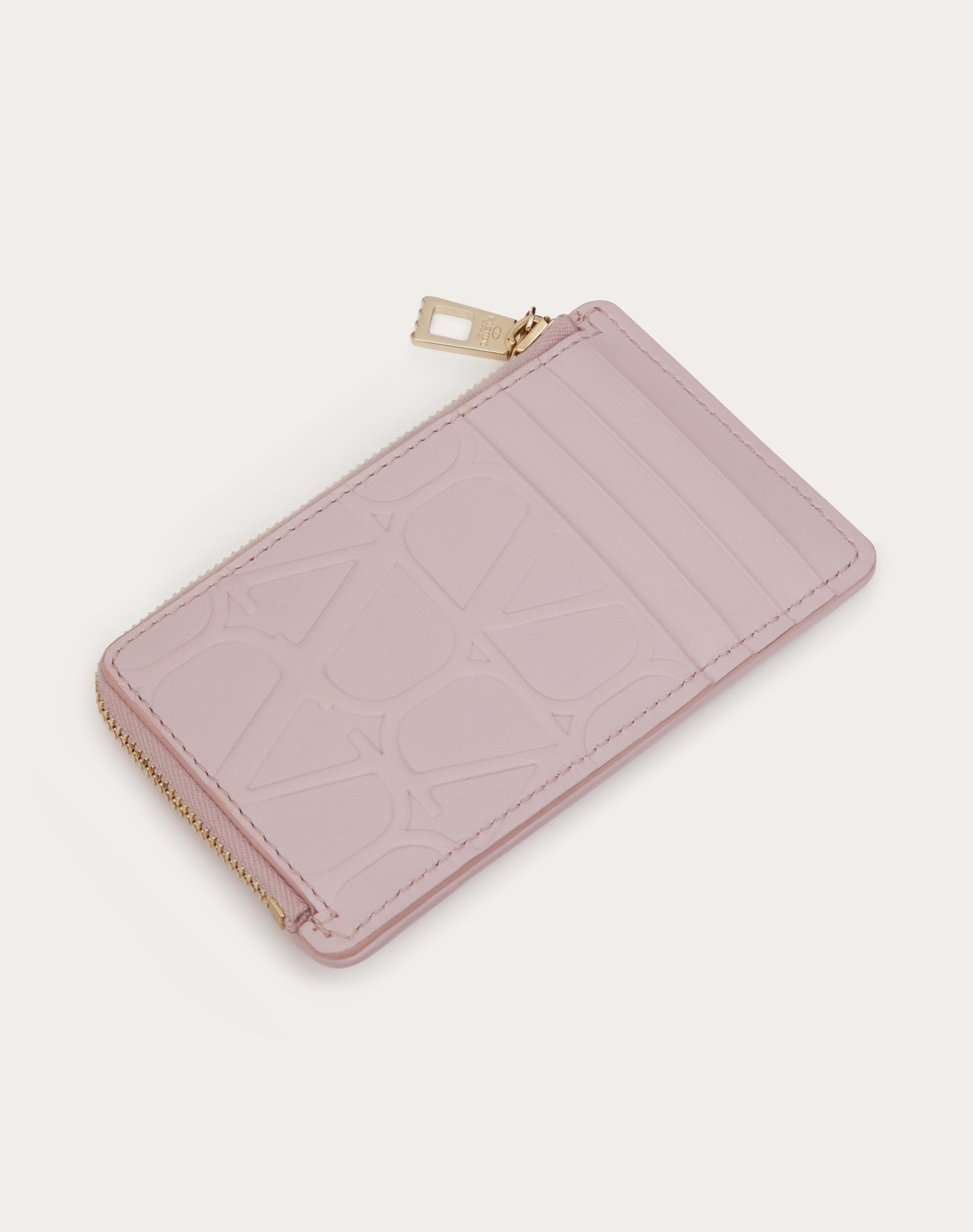 VALENTINO GARAVANI LEATHER TOILE ICONOGRAPHE CALFSKIN CARDHOLDER WITH ZIPPER - 3