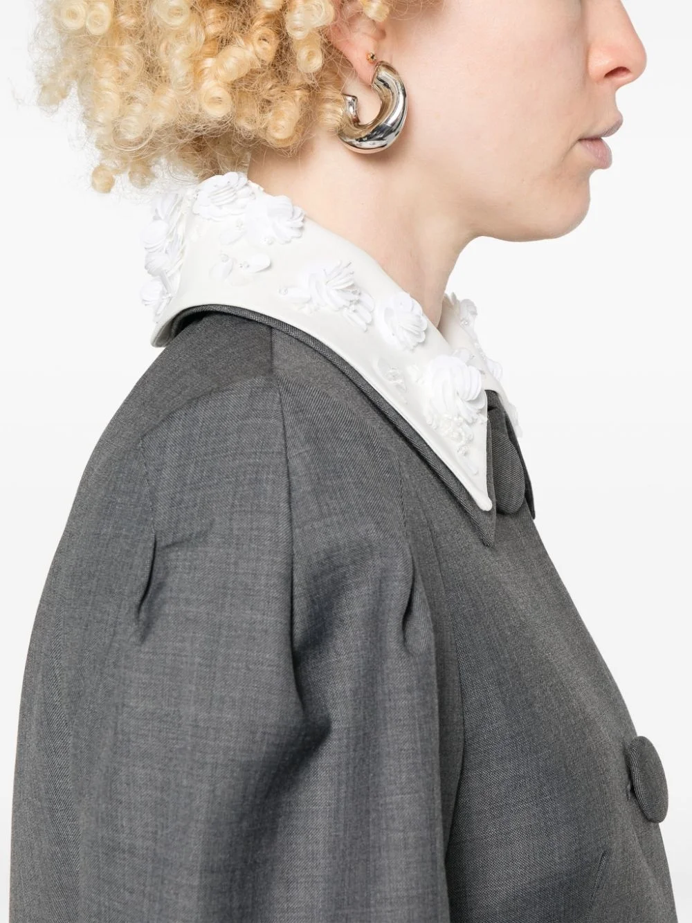 SHUSHU/TONG sequinned-collar jacket | REVERSIBLE