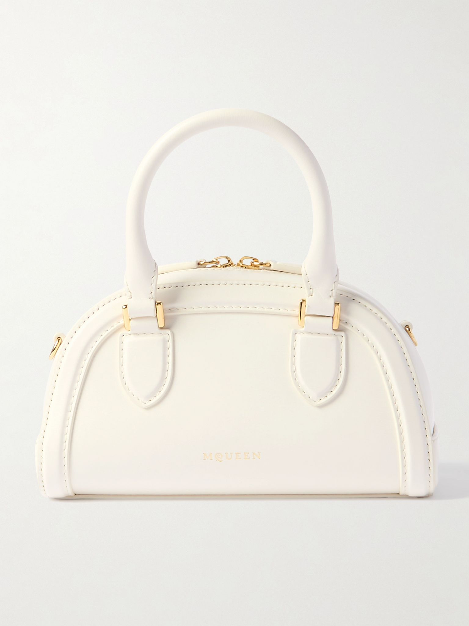 Birdee Boston mini leather tote Ivory - 1
