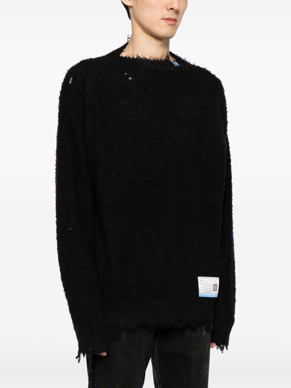 logo-patches distressed-finish jumper - 3
