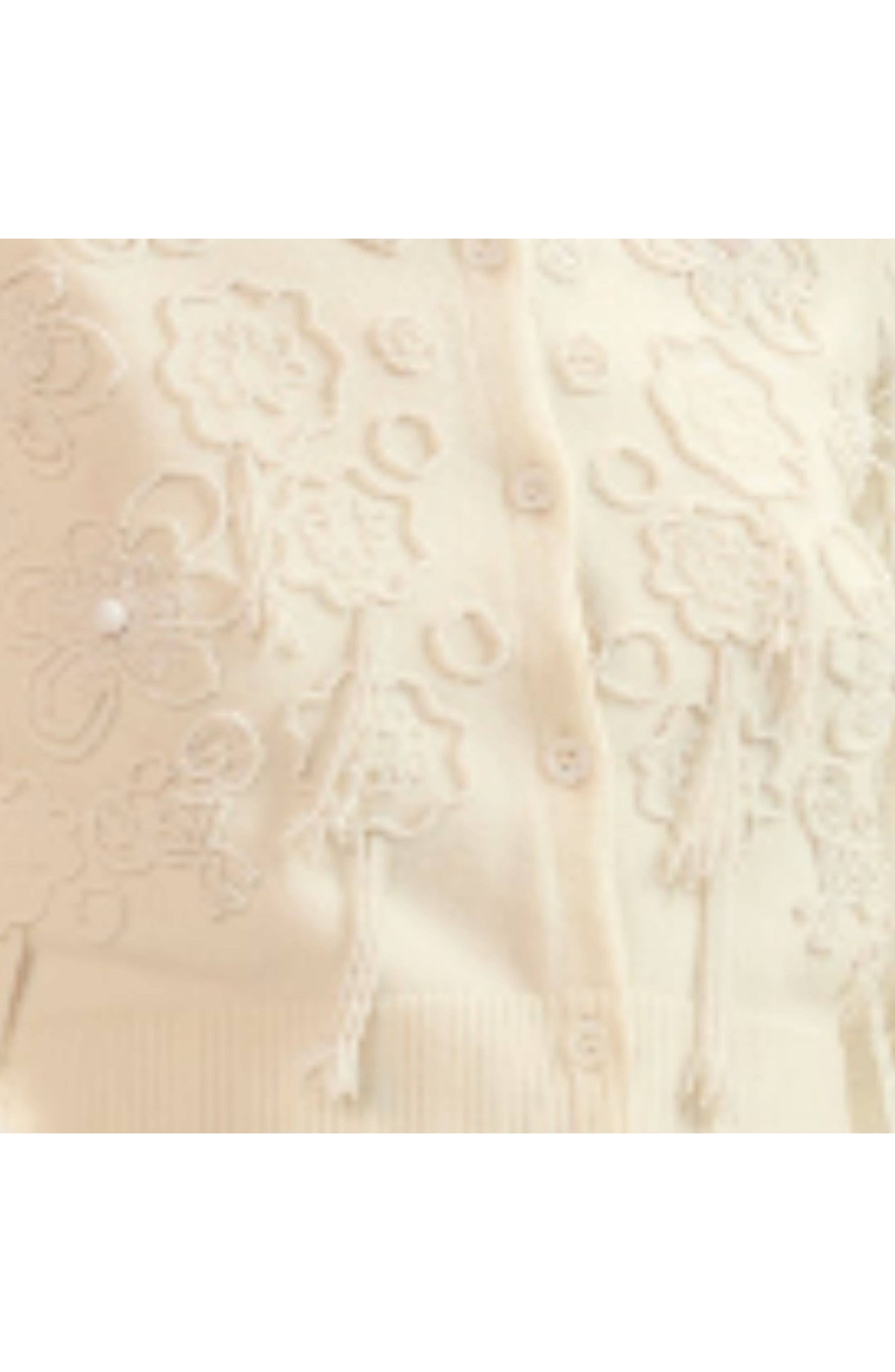 Cynthia Rowley Paloma Shrunken Cardigan in White at Nordstrom - 6