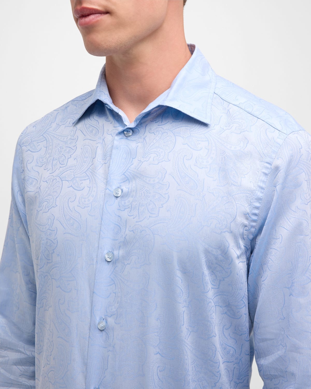 Men's Tonal Jacquard Dress Shirt - 7