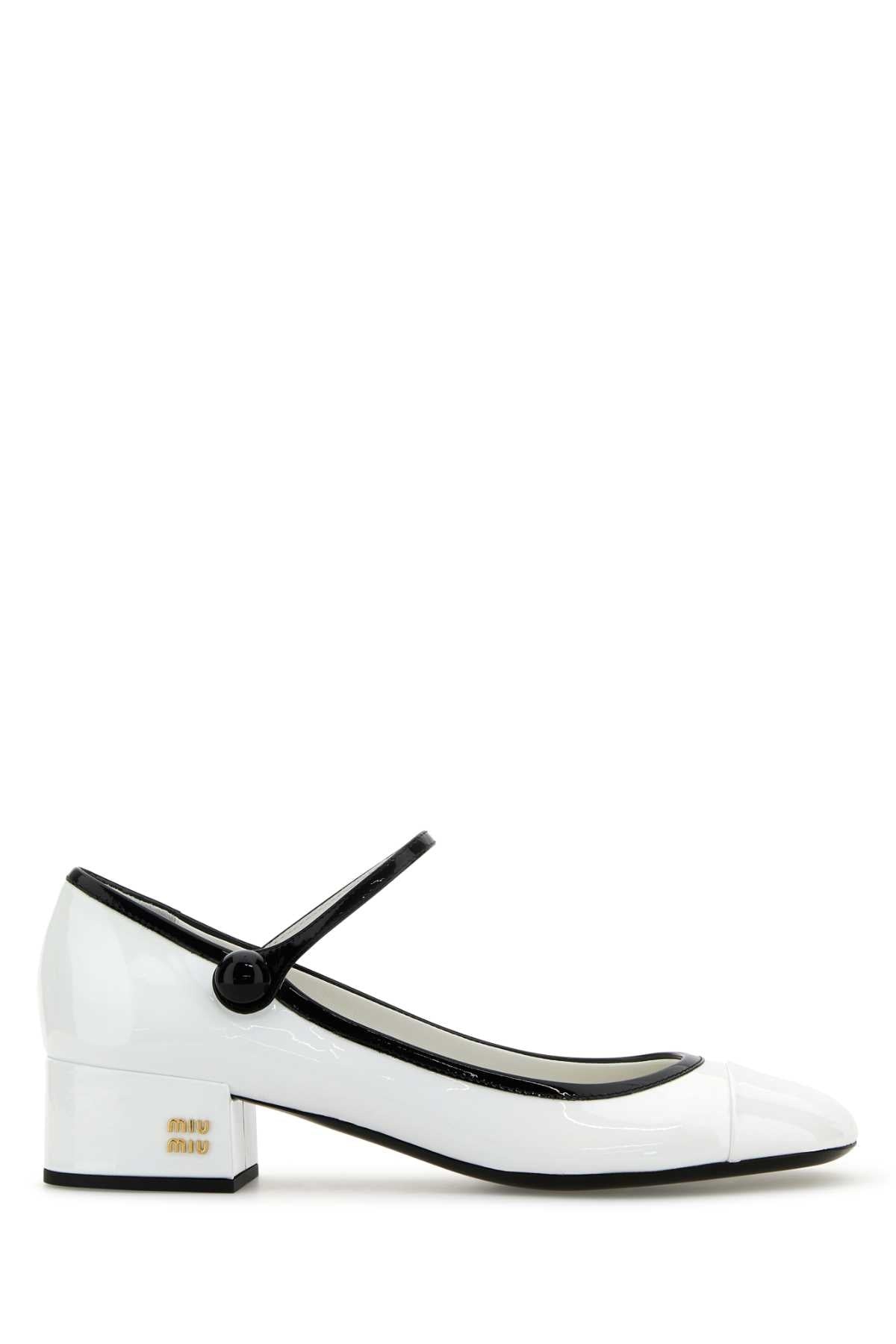 パンプス MiuMiu FW25 White leather pumps (5I435EFA03506E F0964) Miu Miu Miu Miu Women White Leather Pumps | luosophy