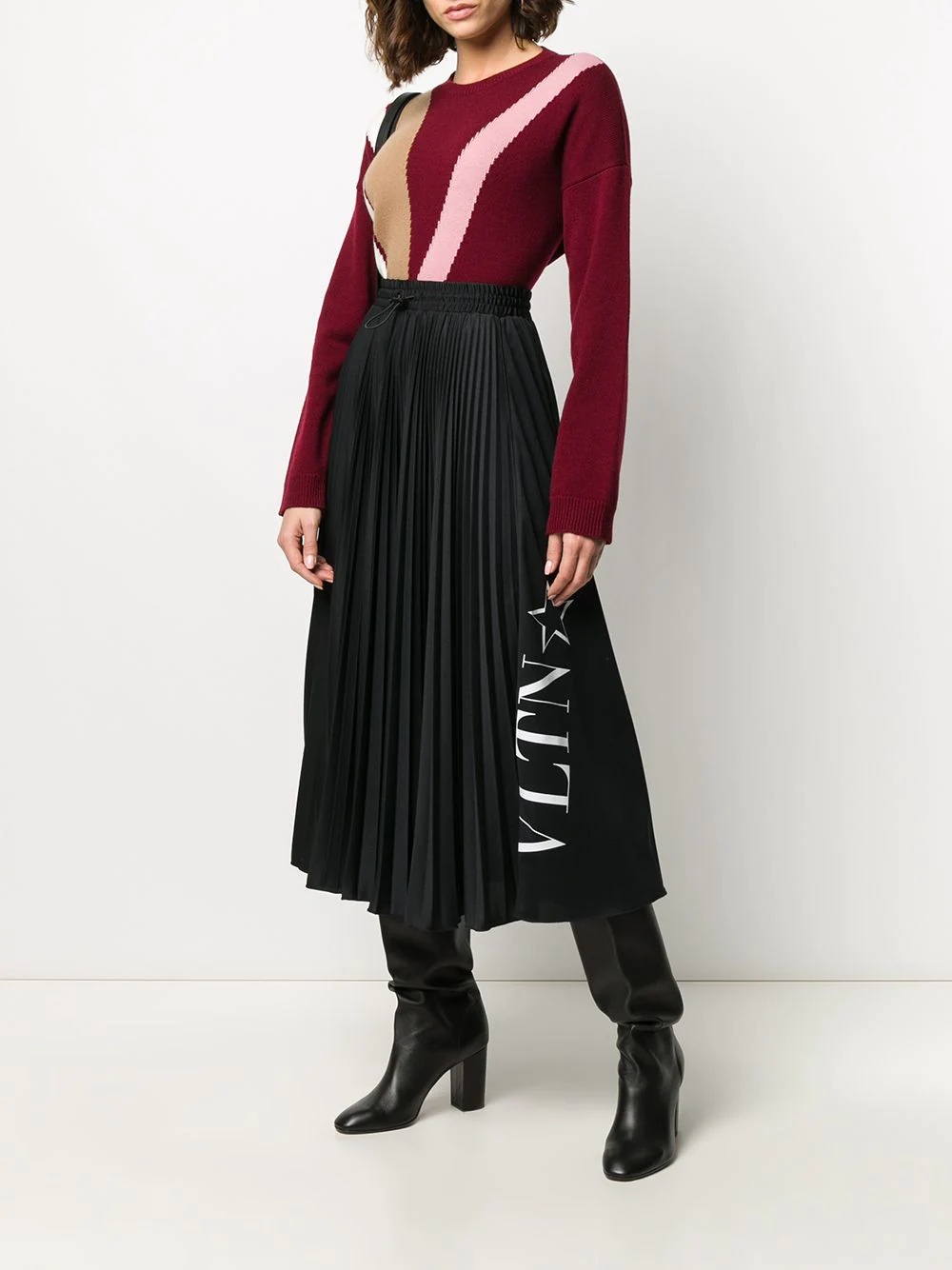 VLTN STAR pleated skirt - 2