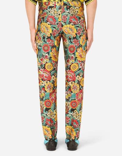 Dolce & Gabbana Floral lamé jacquard pants outlook