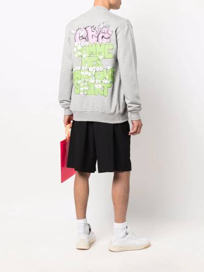 Comme des Garçons SHIRT x Kaws logo-print zip-up jumper outlook