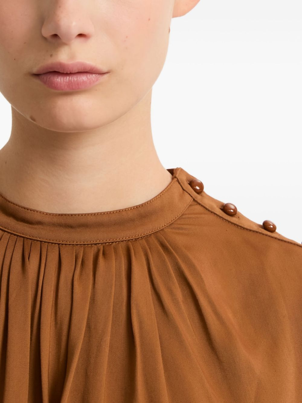 button-embellishment blouse - 5