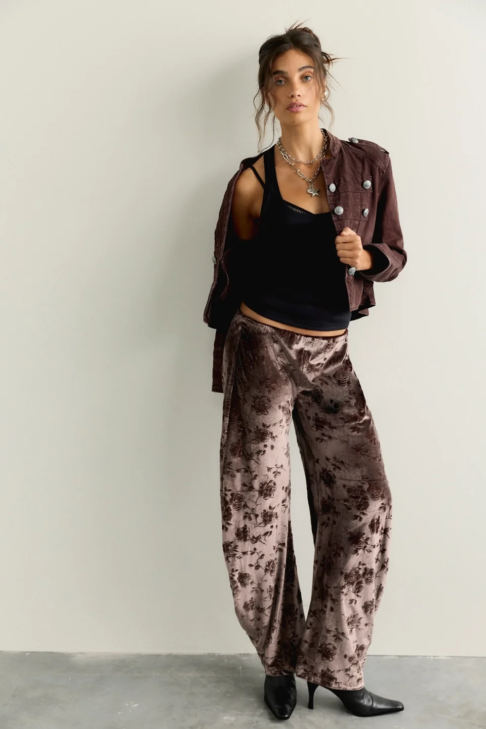 Radiance Velvet Pull-On Pants - 1