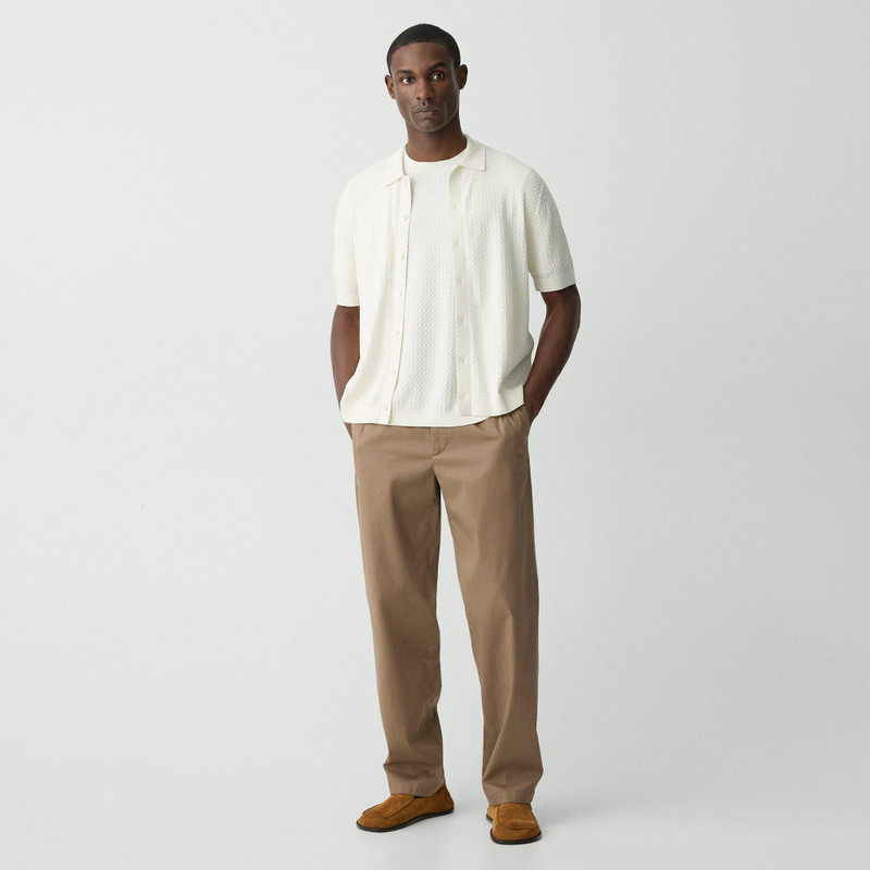 Theory Cairn Short-Sleeve Sweater in Cotton outlook