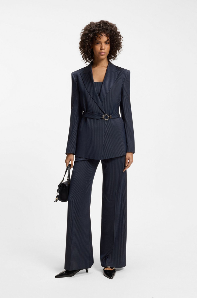 HUGO REGULAR-FIT BLAZER WITH BUCKLED BELT outlook