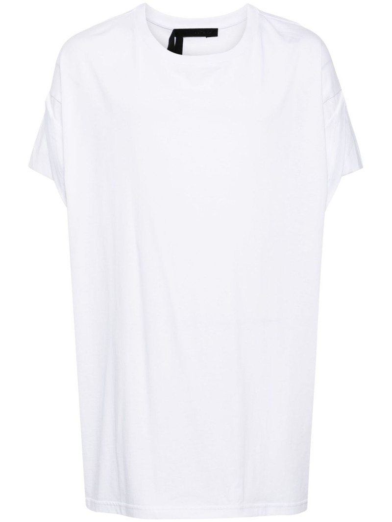 draped-detail cotton T-shirt 1