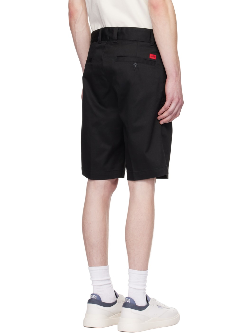 Black Regular-Fit Shorts - 3