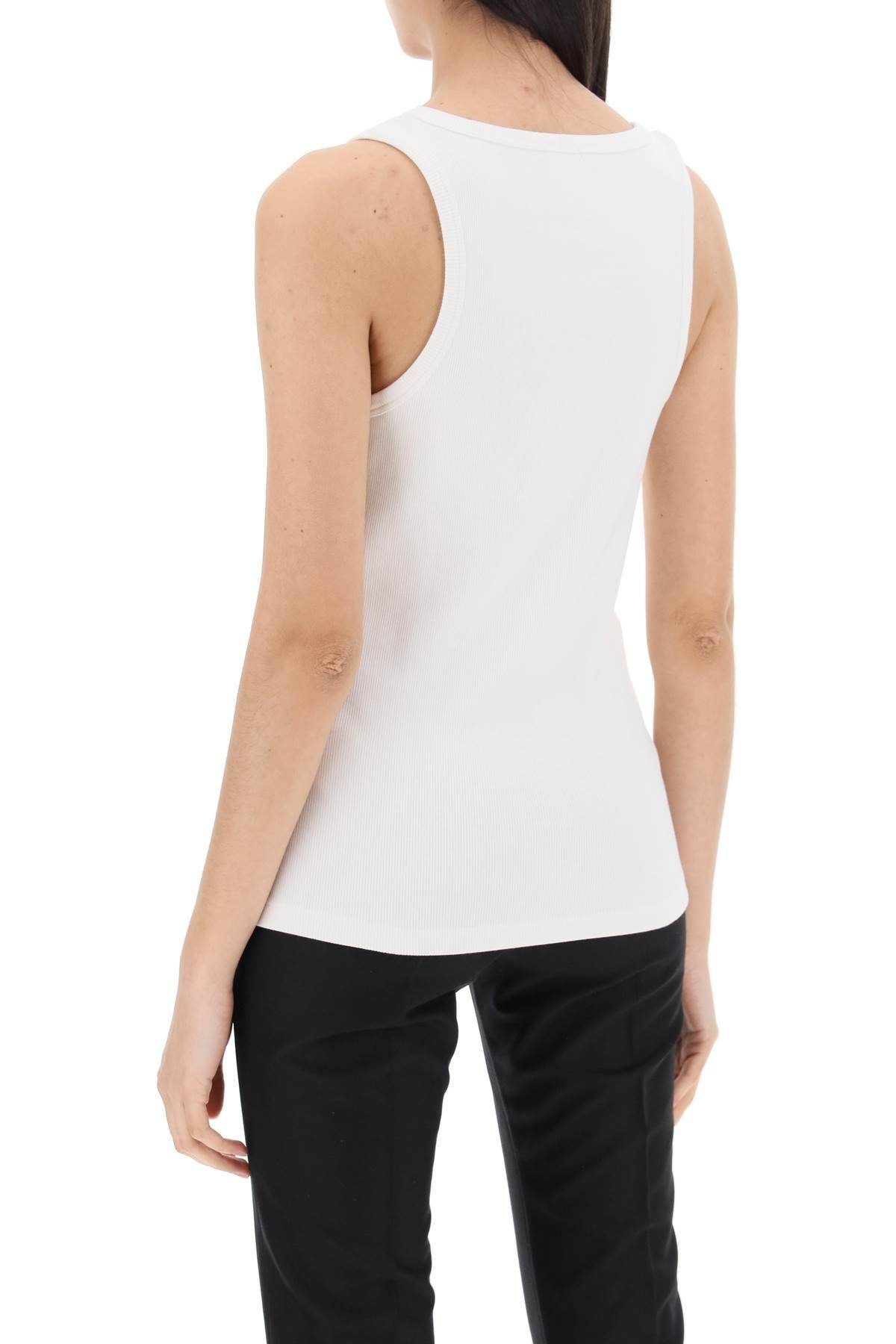 SLEEVELESS RIBBED JERSEY TOP - 4