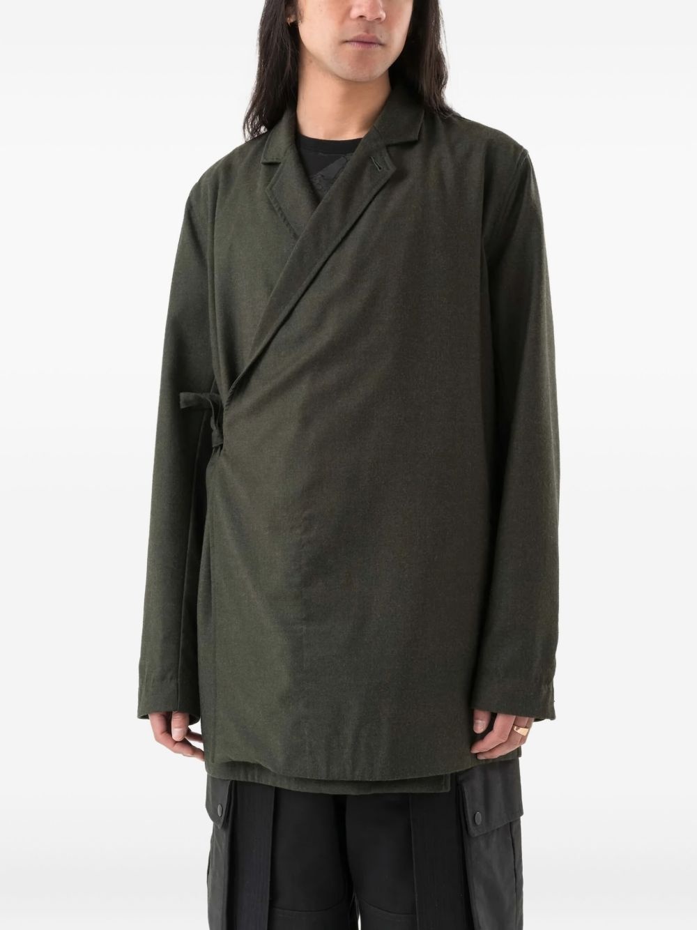 wrapped-front blazer - 3