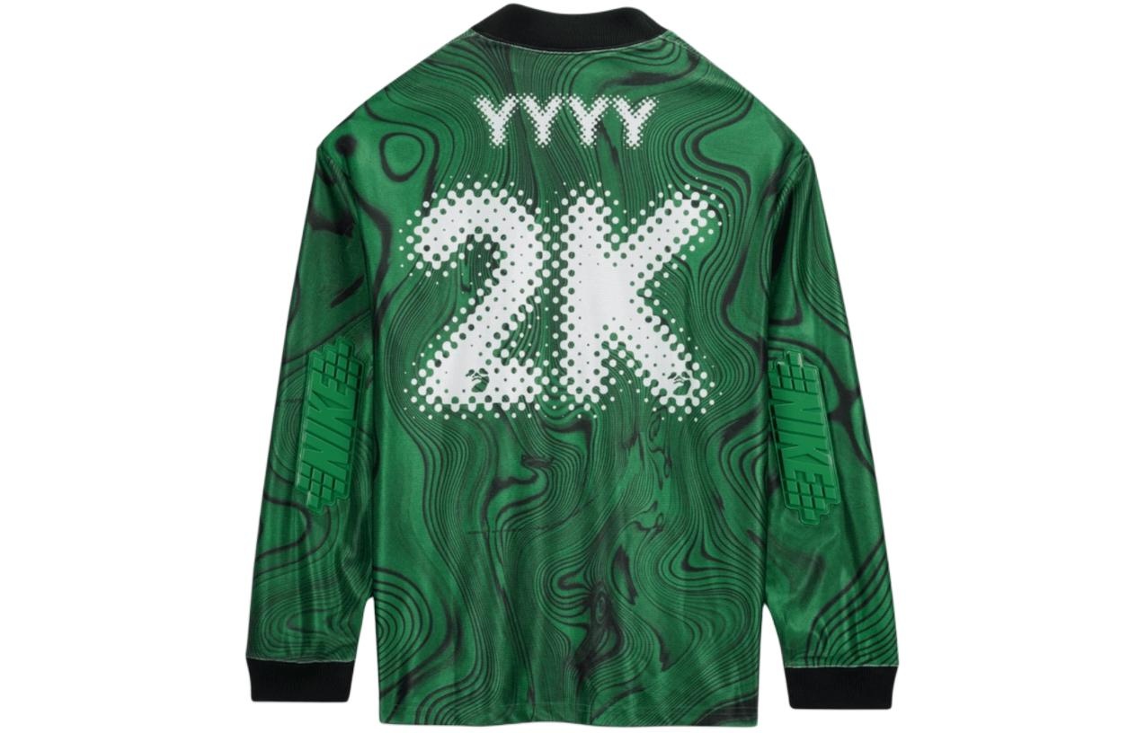 Nike x Off-White All Over Print Jersey Asia Sizing 'Kelly Green' FQ0998-389 - 3