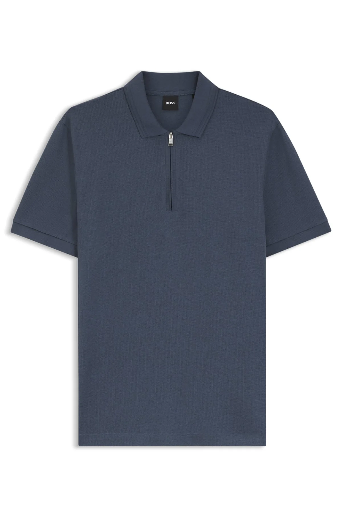 ZIP-PLACKET POLO SHIRT IN A COTTON BLEND - 1