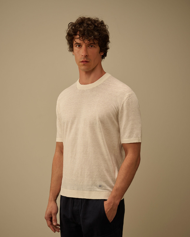 Linen Short Sleeve Crewneck Sweater 3