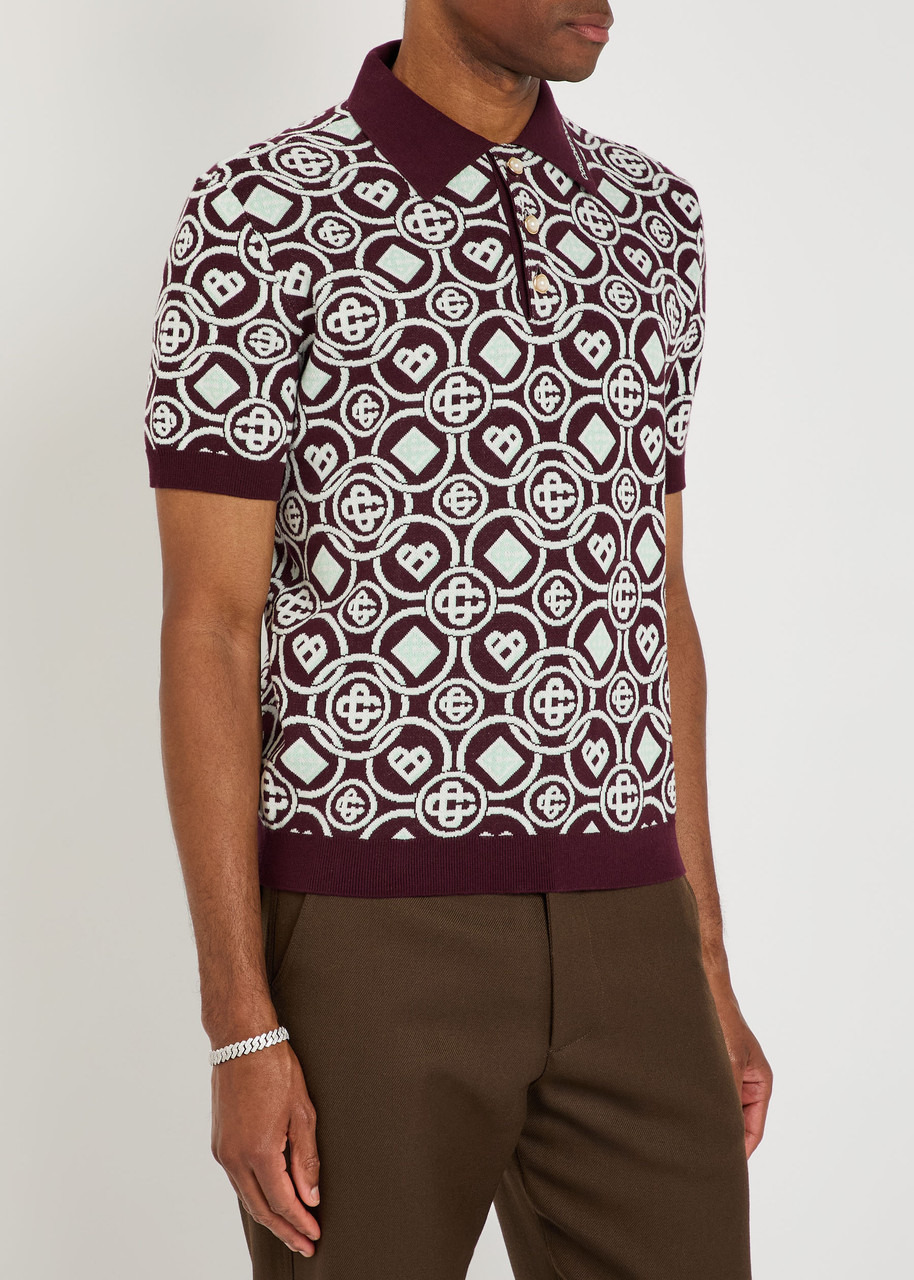 Casablanca Logo-monogrammed Cotton-knit Polo Shirt - 2