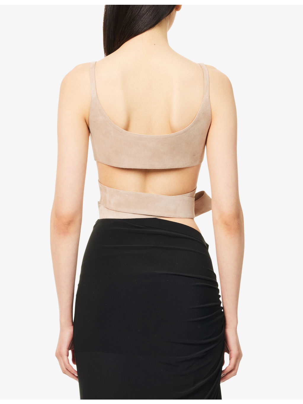 Wrap Crop Suede Top - 4