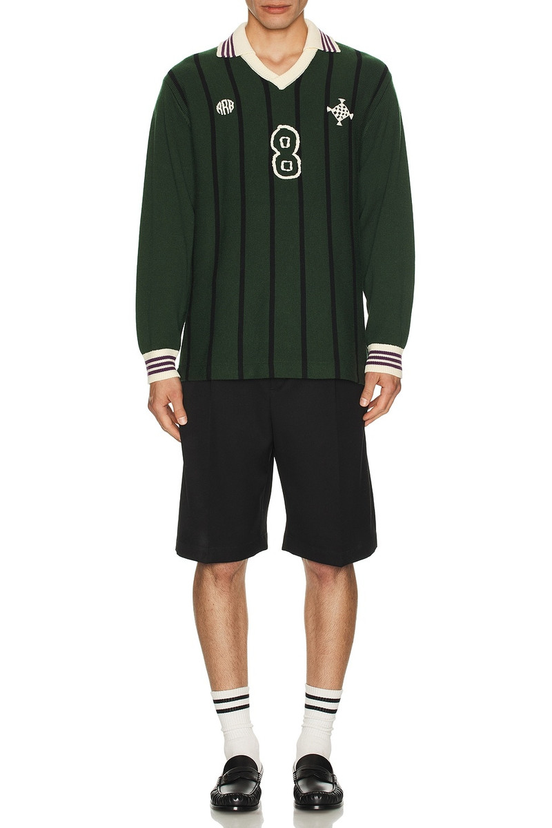 トップス RICE NINE TEN Long Sleeve Soccer Jersey Rice Nine Ten Navy Knitting Long Sleeve Soccer Jersey Polo