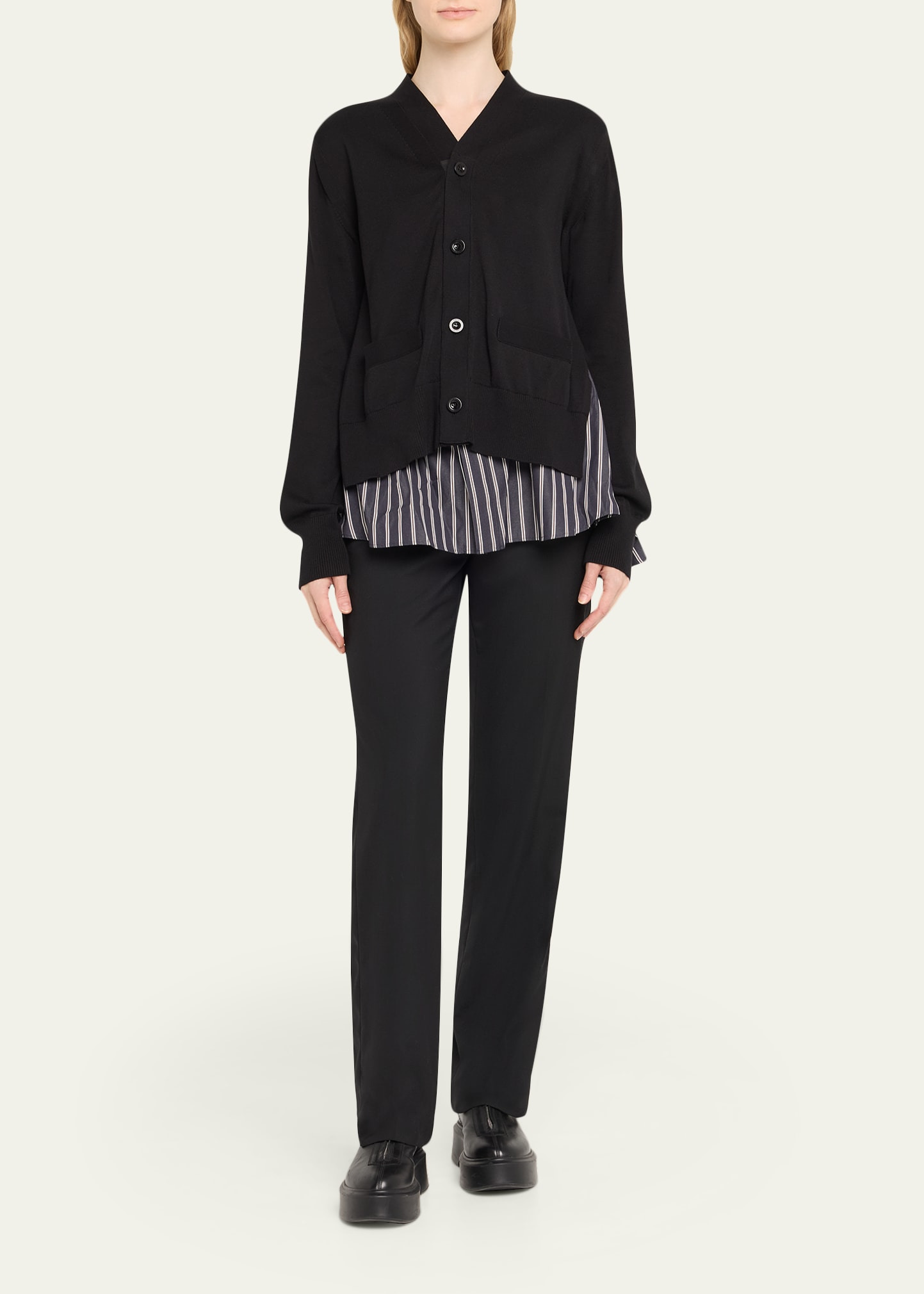 Mixed-Media Cardigan - 2