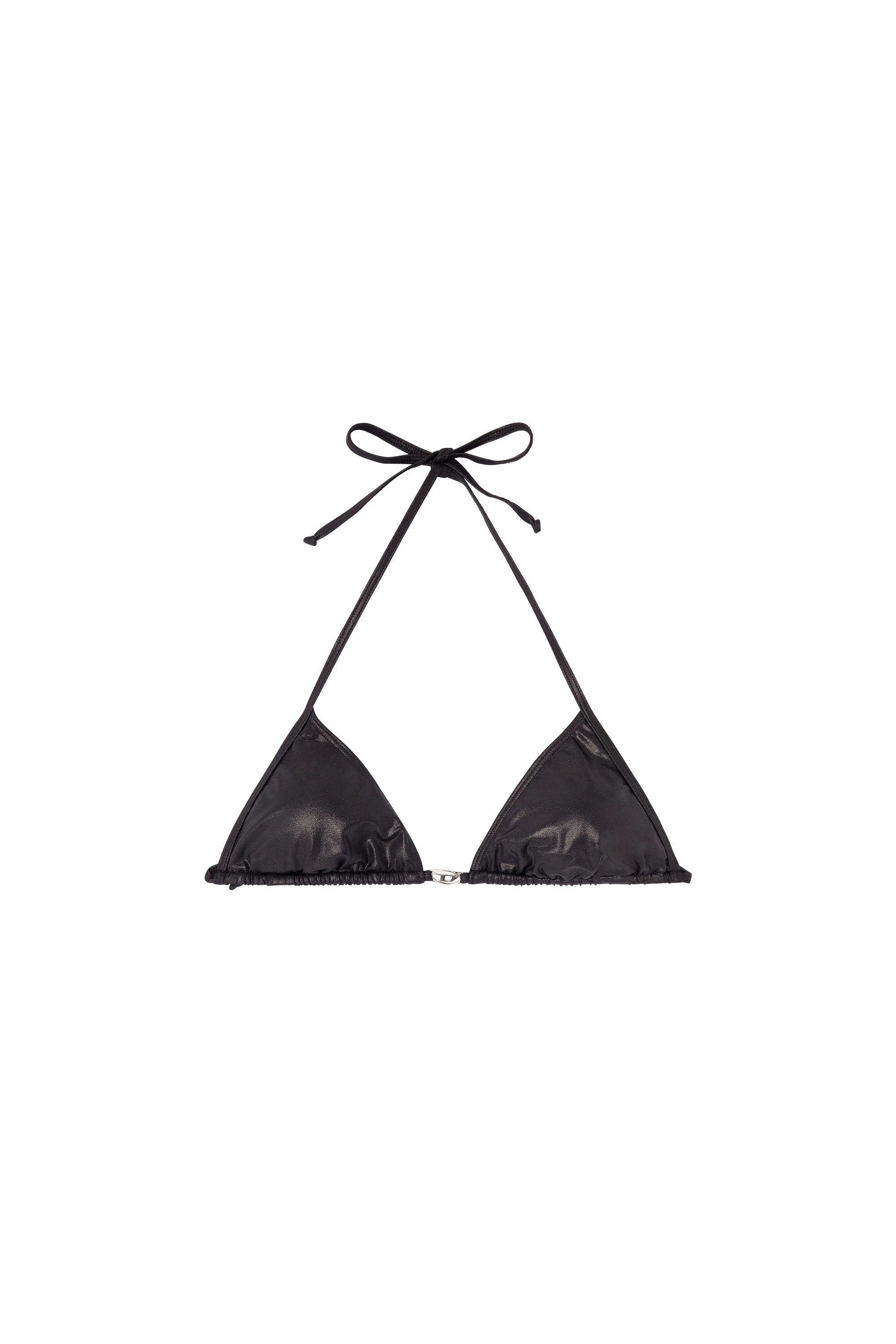 TRIANGLE BIKINI TOP IN SHIMMERY FABRIC - 1