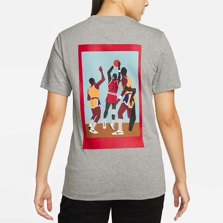 (WMNS) Jordan x Nina Chanel Abney T-shirt 'Grey' DO9806-063 - 3