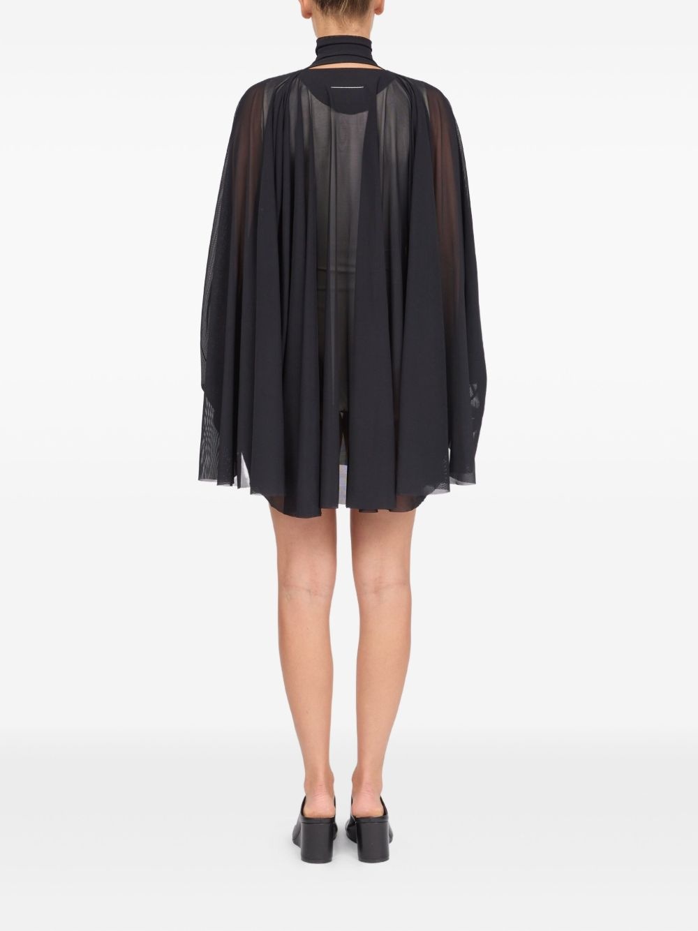 semi-sheer mini dress - 4