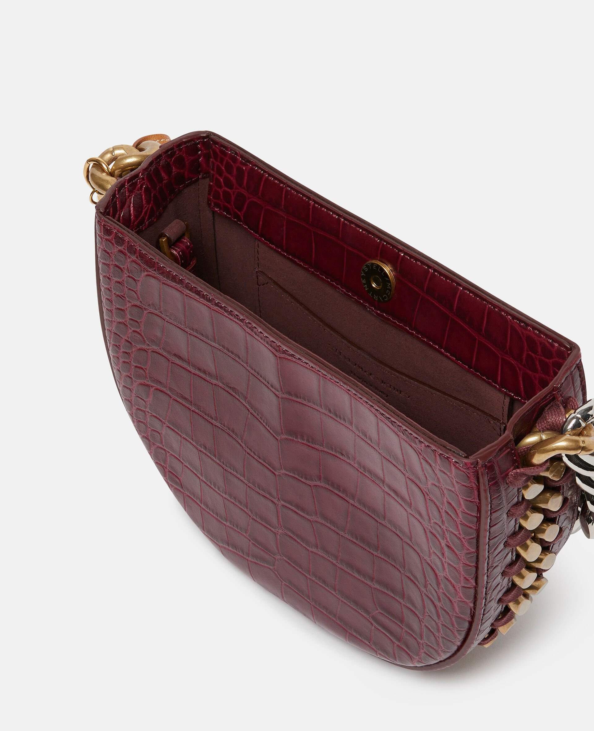 Frayme Croc-Effect Embossed Small Shoulder Bag - 5