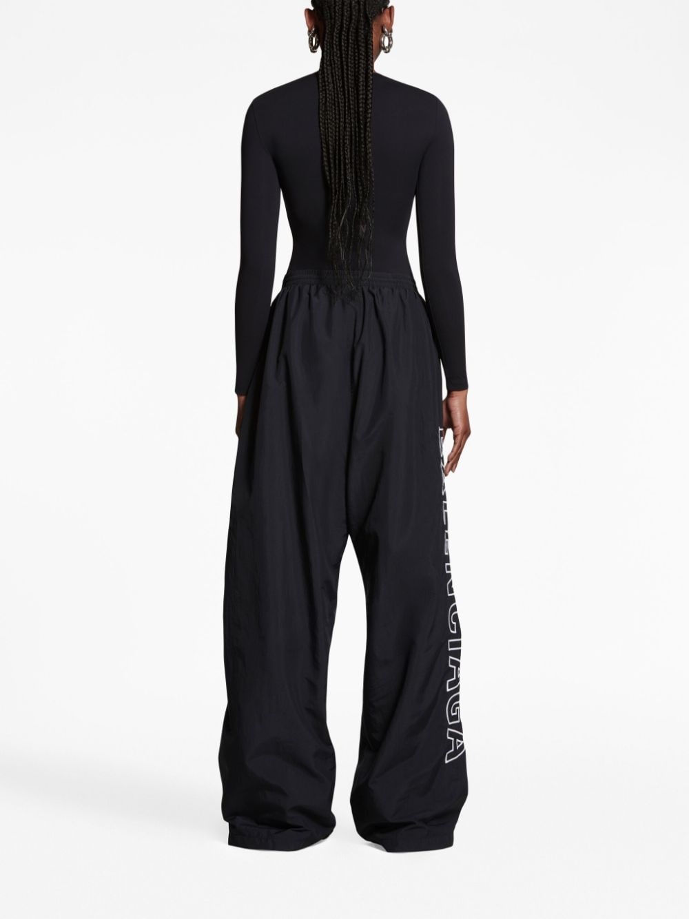 logo-print wide-leg track pants - 4
