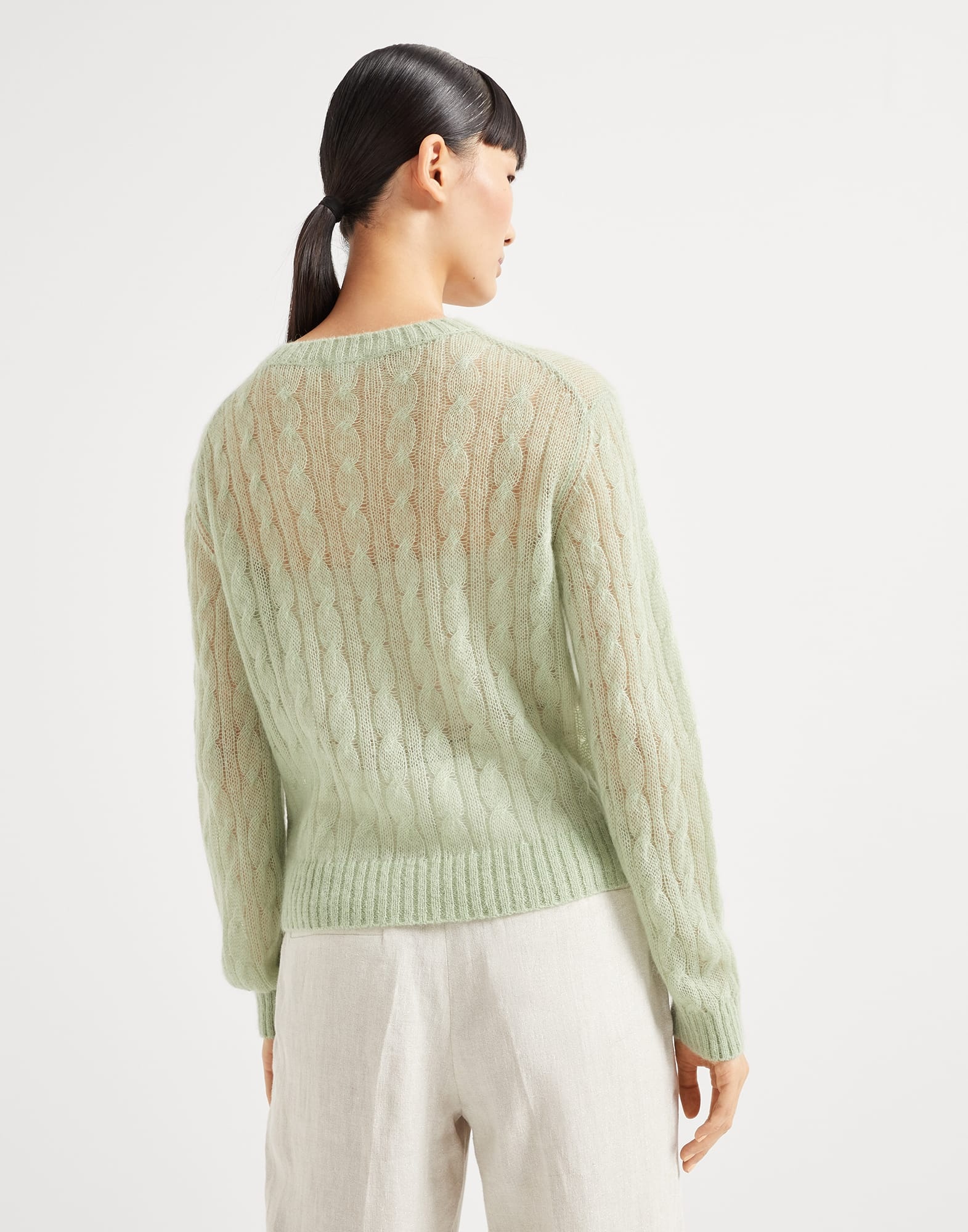 Mohair and wool cable knit sweater - 2