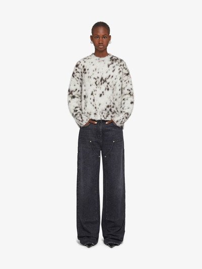 Givenchy CROPPED SWEATER IN MOHAIR WITH SNOW LEOPARD PRINT outlook