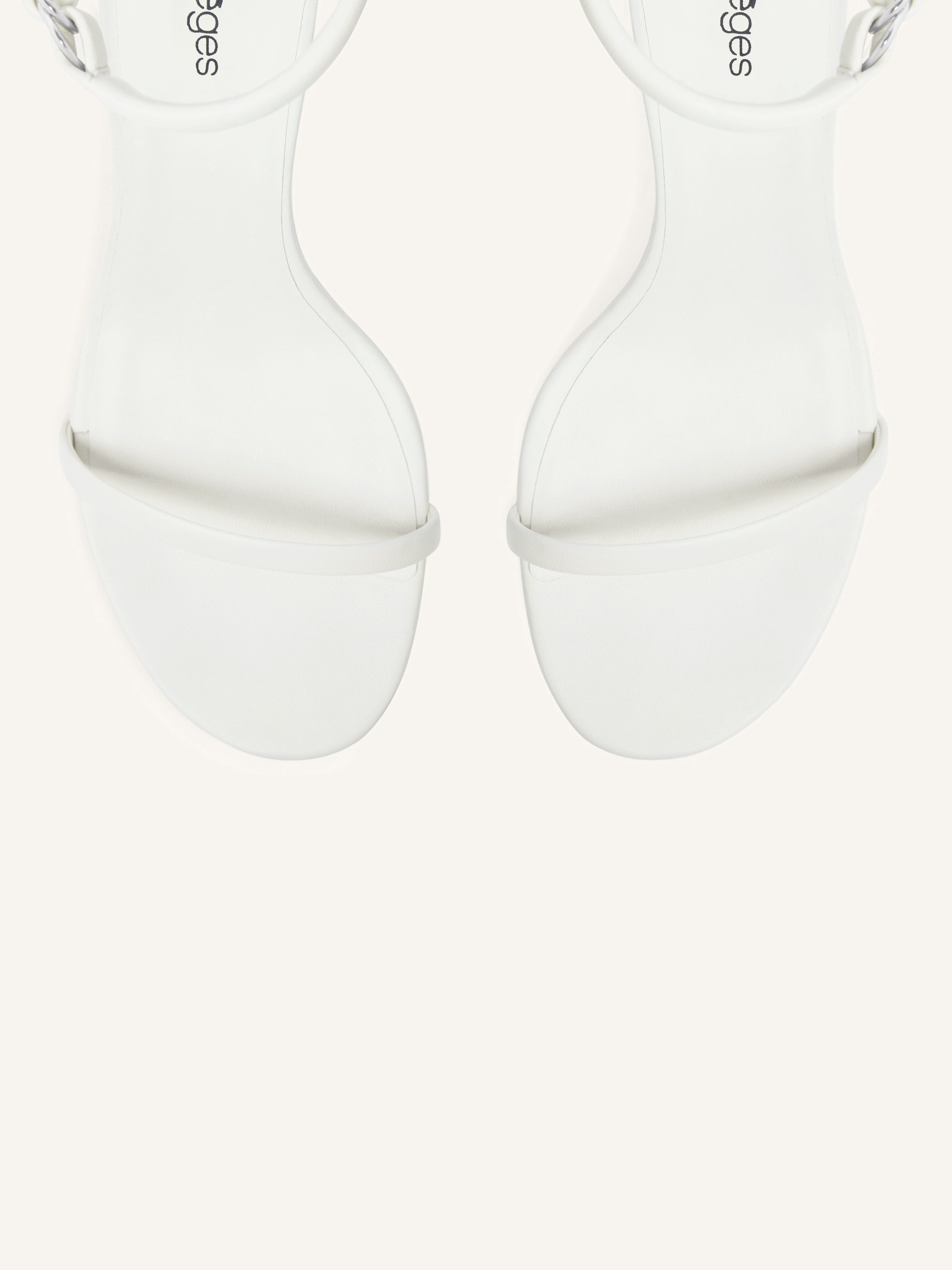 OBLIQUE LEATHER SANDALS - 5