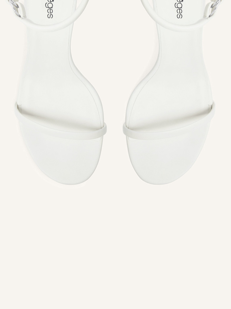 OBLIQUE LEATHER SANDALS 5