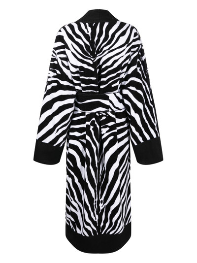 Dolce & Gabbana Black zebra print robe outlook