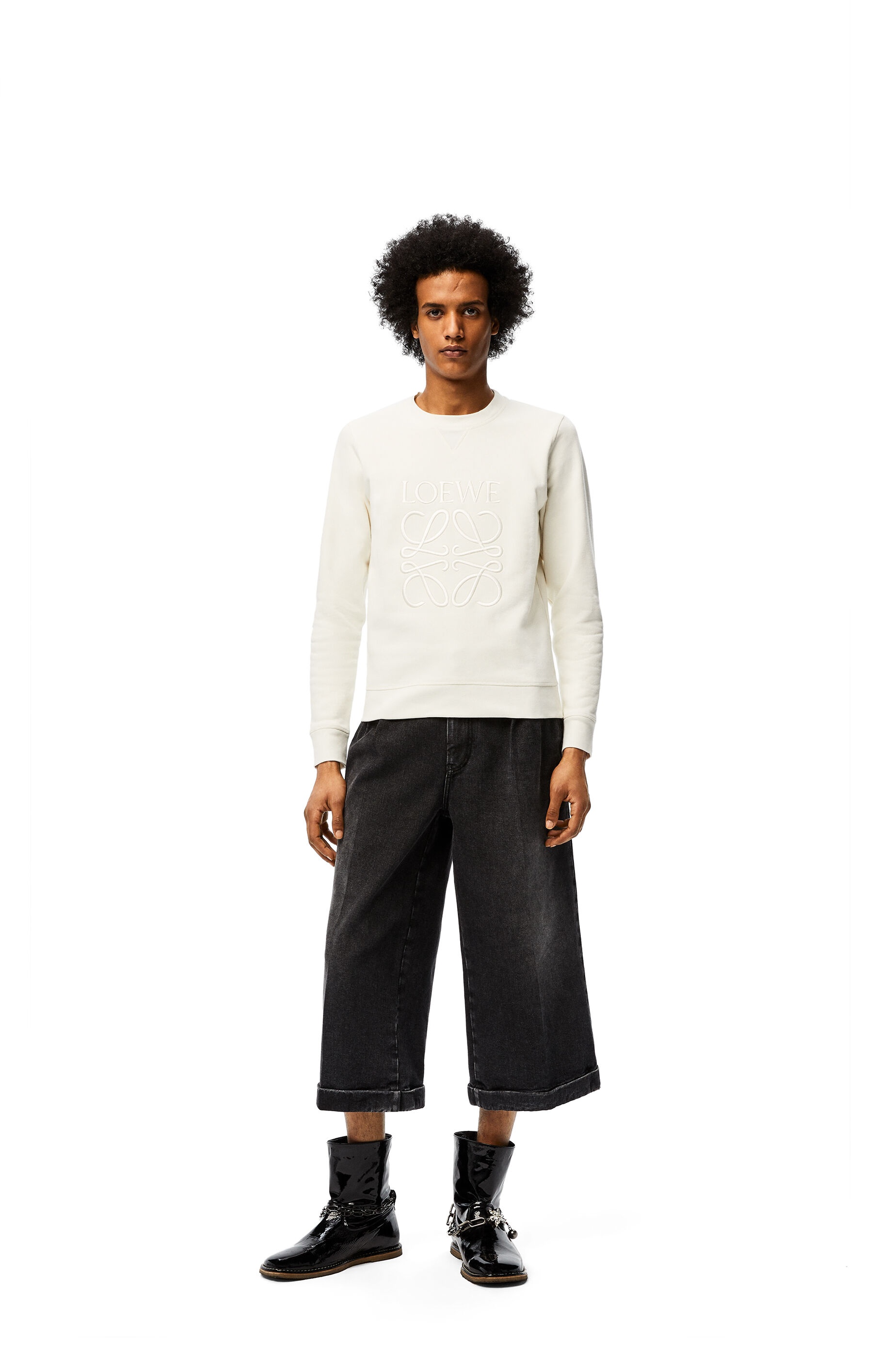 LOEWE Anagram embroidered sweatshirt in cotton - 2