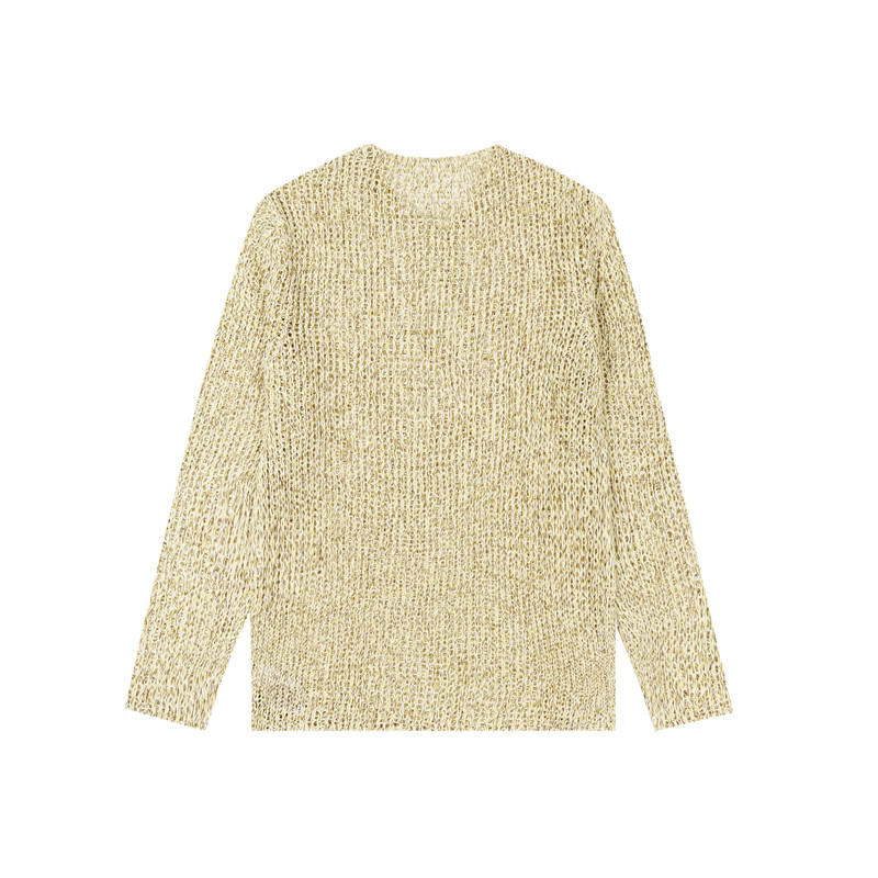 Jil Sander Jil Sander+ Open Knit Crewneck Sweater Sweaters Yellow outlook