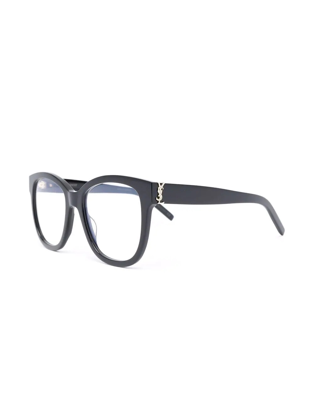 polished-effect oversize-frame glasses - 2